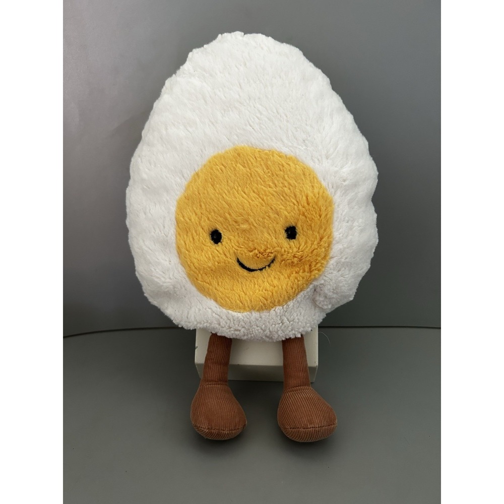 Jellycat Amuseables Big Hard Boiled Egg Plush Stuffed Animal 8" Sit 10" Standing